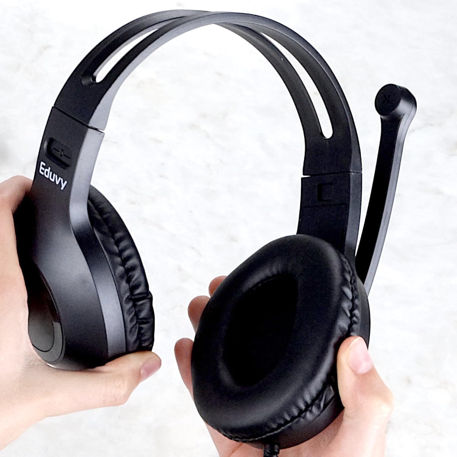 Bulk Headphones for Classroom with Microphone, Heavy-Duty School Pack Wired Headphones for Students with Rotating Boom Mic. Teacher Must Haves from Elementary to College (24 Pack Black)