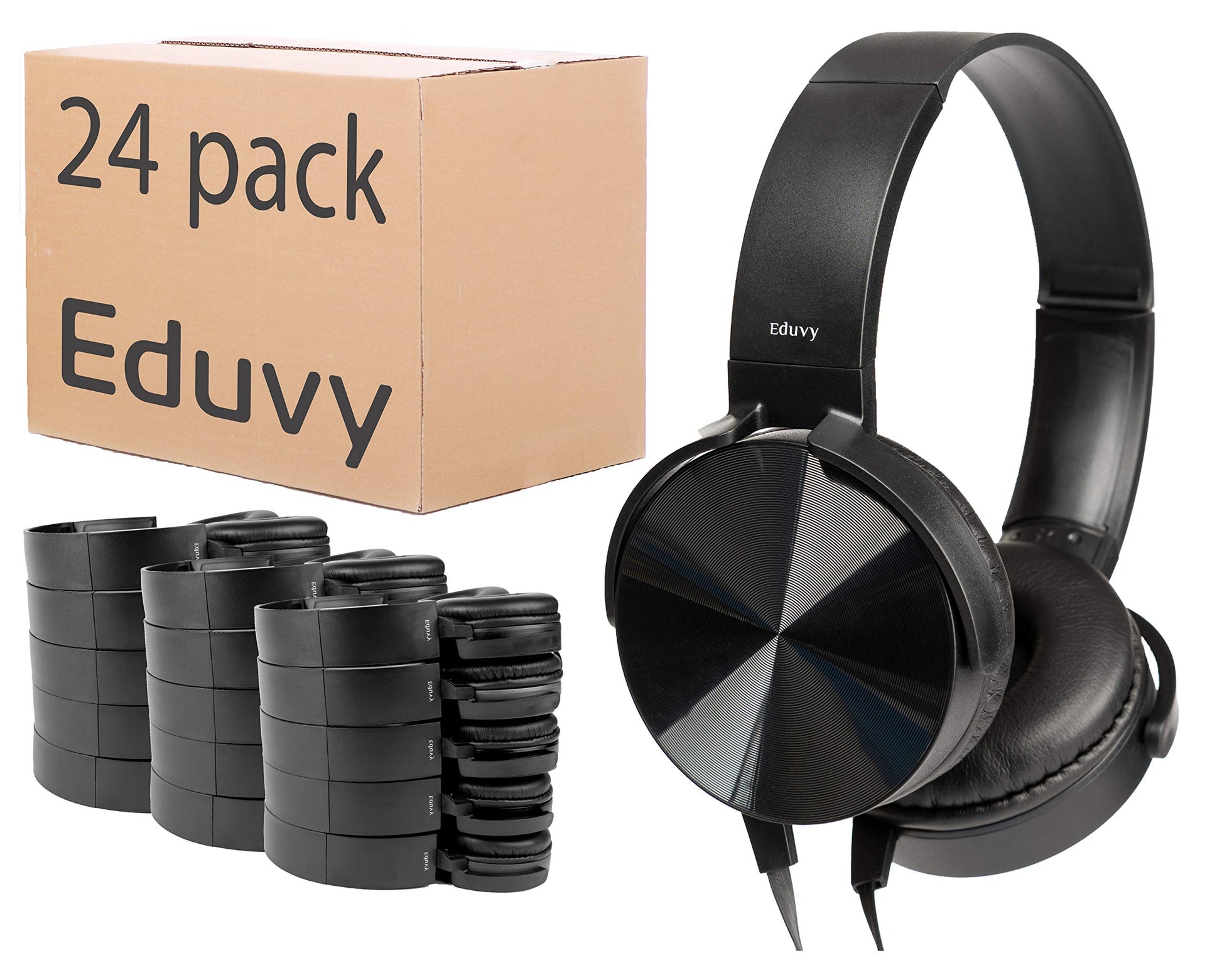 Bulk Headphones for Classroom, 12 Pack Durable Wired School Headphones for Students. Teacher Must Haves Supplies from Elementary to College (Black Color)