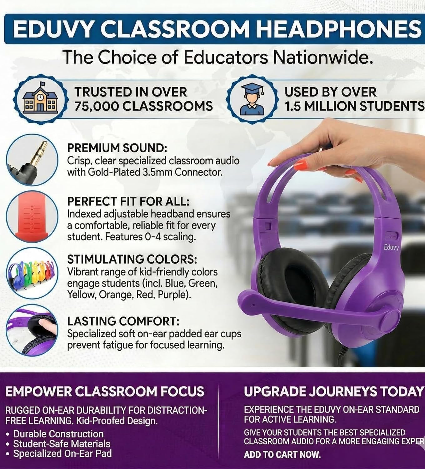 Bulk Headphones for Classroom with Microphone, Heavy-Duty School Pack Wired Headphones for Students with Rotating Boom Mic. Teacher Must Haves from Elementary to College (24 Pack Mixed Color)