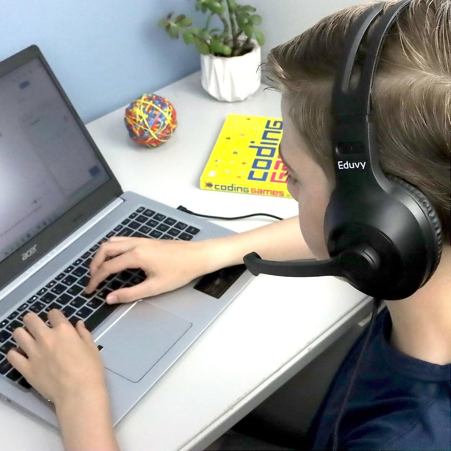 Bulk Headphones for Classroom with Microphone, Heavy-Duty School Pack Wired Headphones for Students with Rotating Boom Mic. Teacher Must Haves from Elementary to College (24 Pack Black)