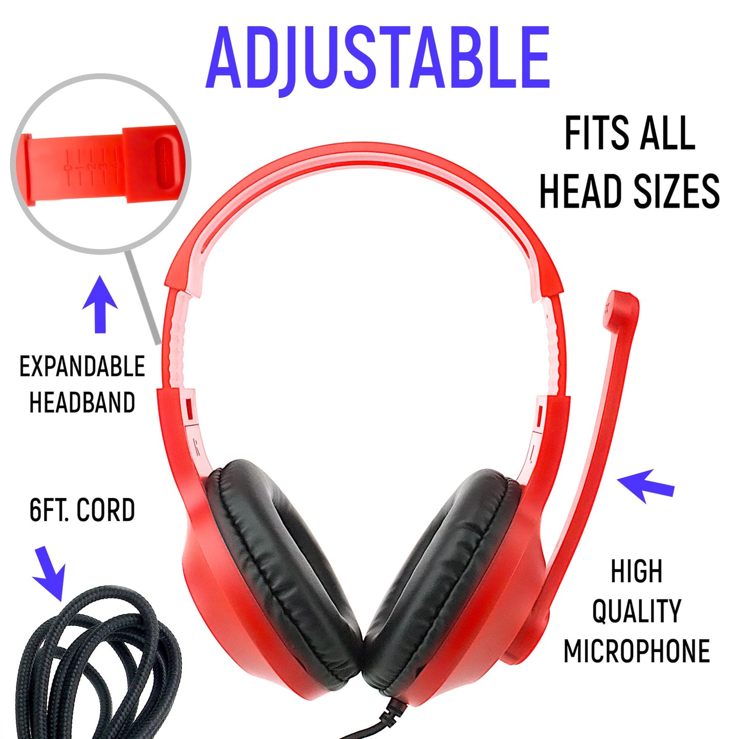 Bulk Headphones for Classroom with Microphone, Heavy-Duty School Pack Wired Headphones for Students with Rotating Boom Mic. Teacher Must Haves from Elementary to College (12 Pack MIxed Color)
